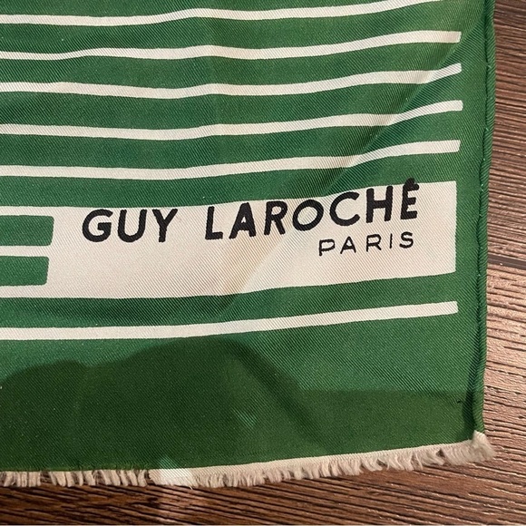 Guy Laroche Paris Colorful Geometric Art to Wear Scarf 55.5" Long by 14" Wide - Picture 5 of 5